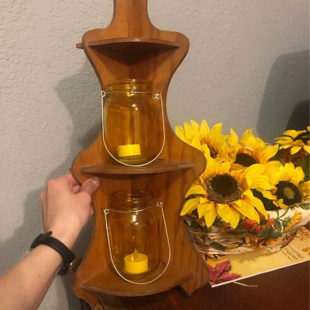 Wooden Corner Shelf